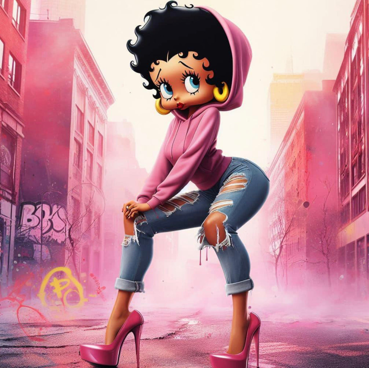 Betty boo DTF designs