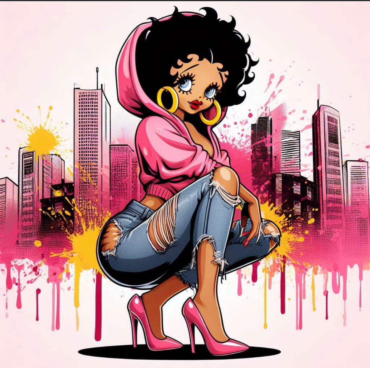 Betty boo DTF designs