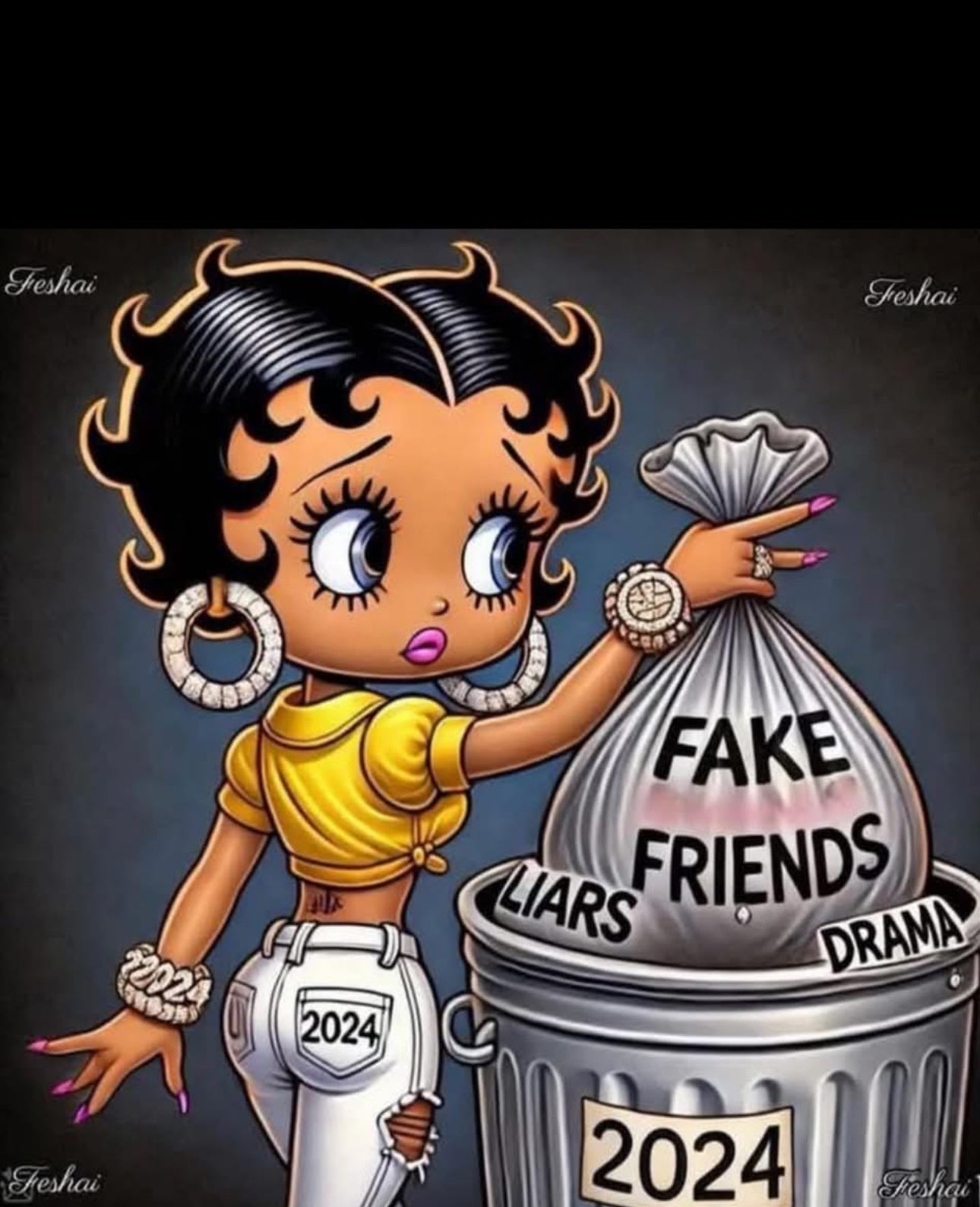 Betty boo DTF designs