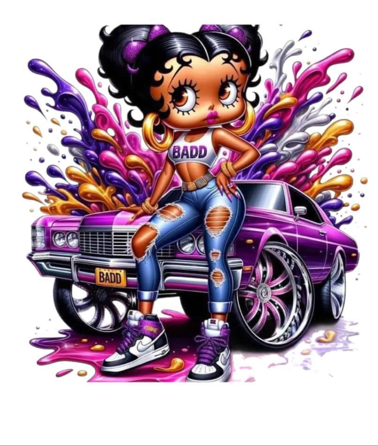 Betty boo DTF designs