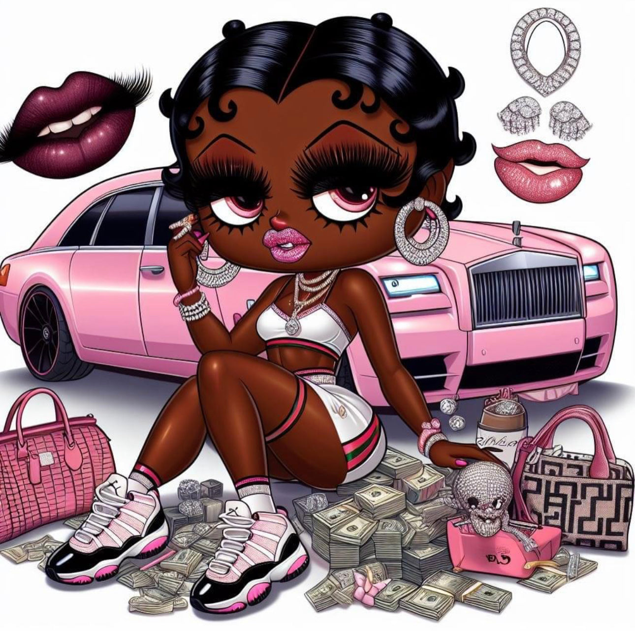 Betty boo DTF designs