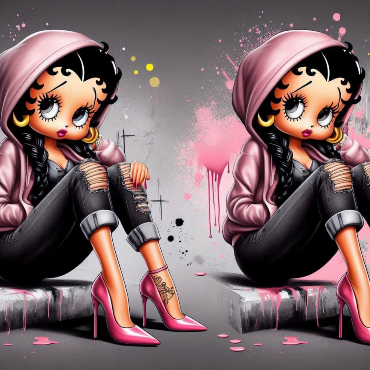 Betty boo DTF designs