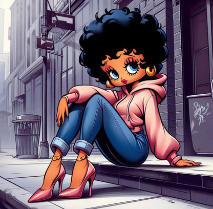 Betty boo DTF designs