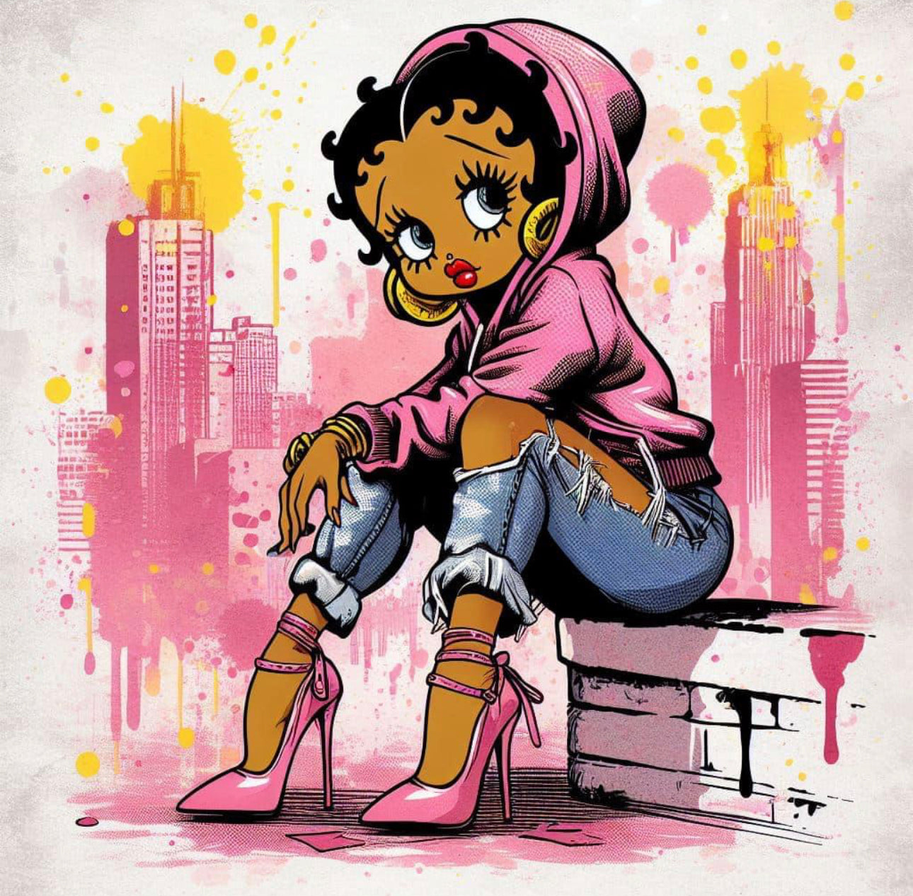 Betty boo DTF designs