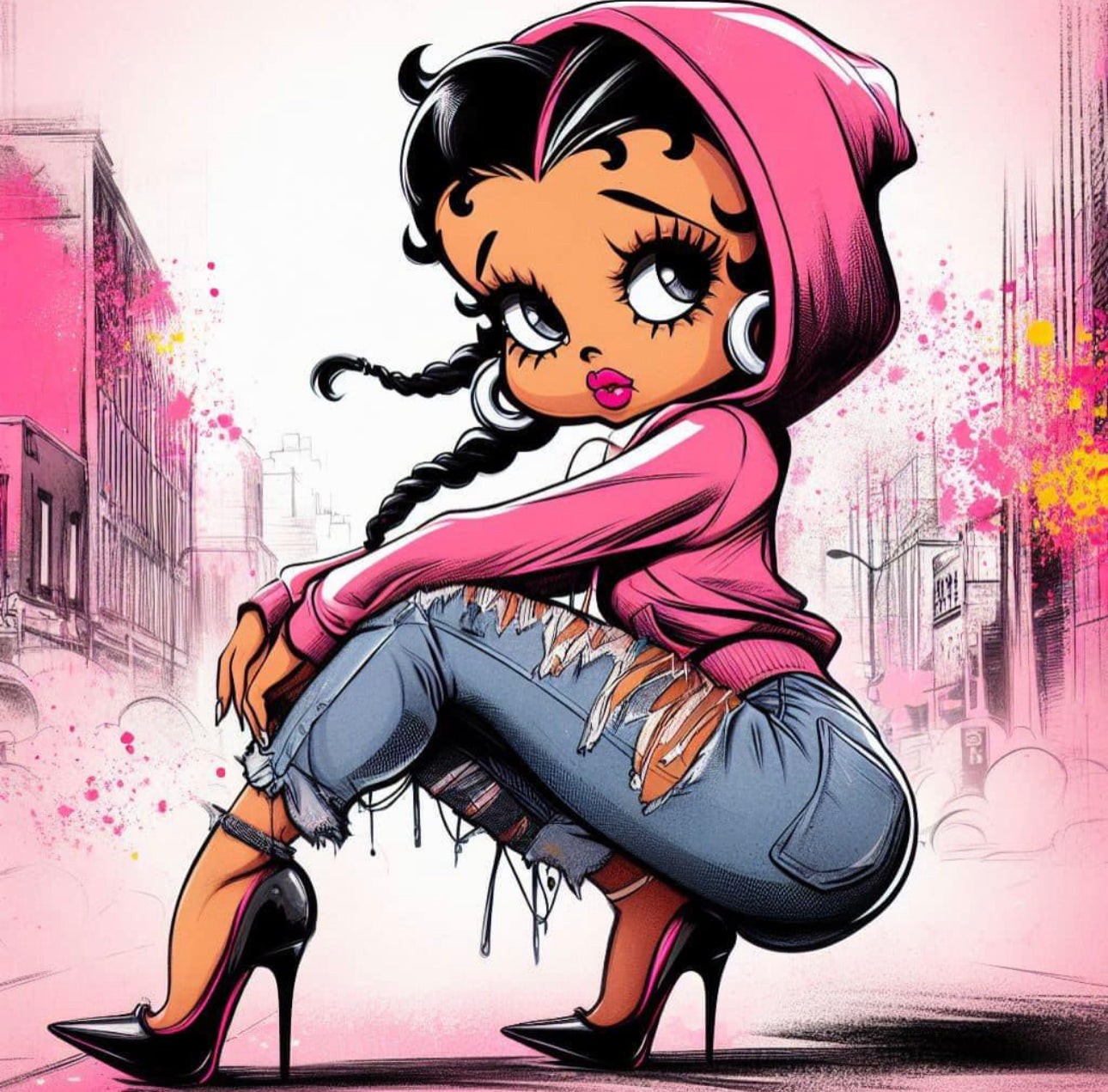 Betty boo DTF designs