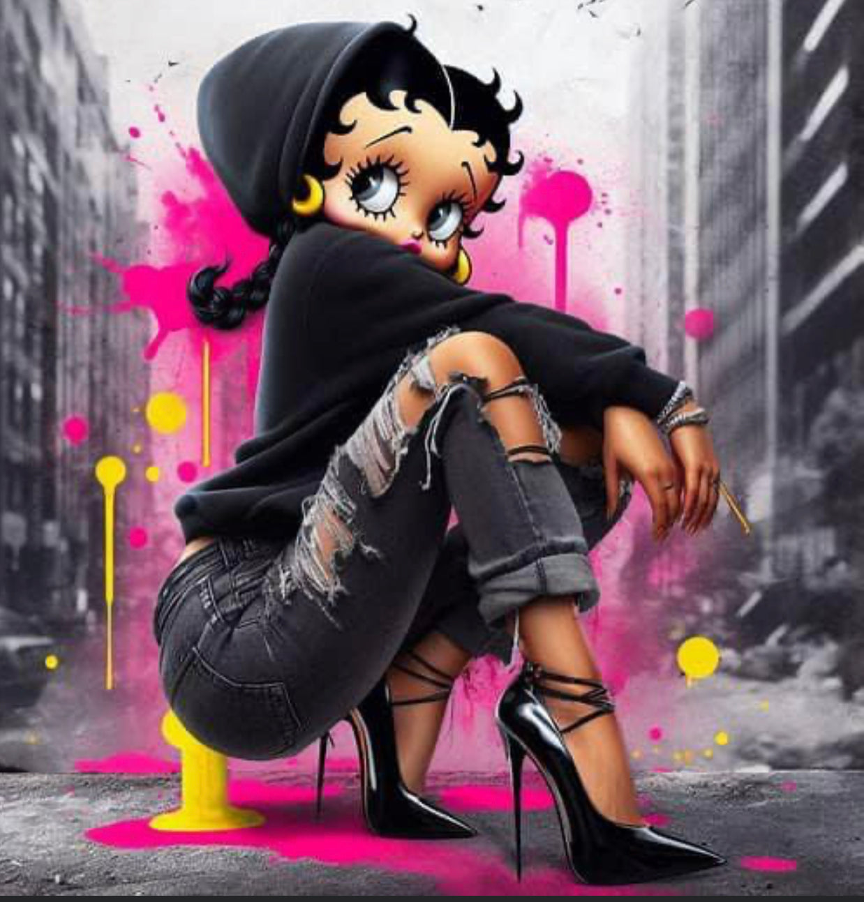 Betty boo DTF designs